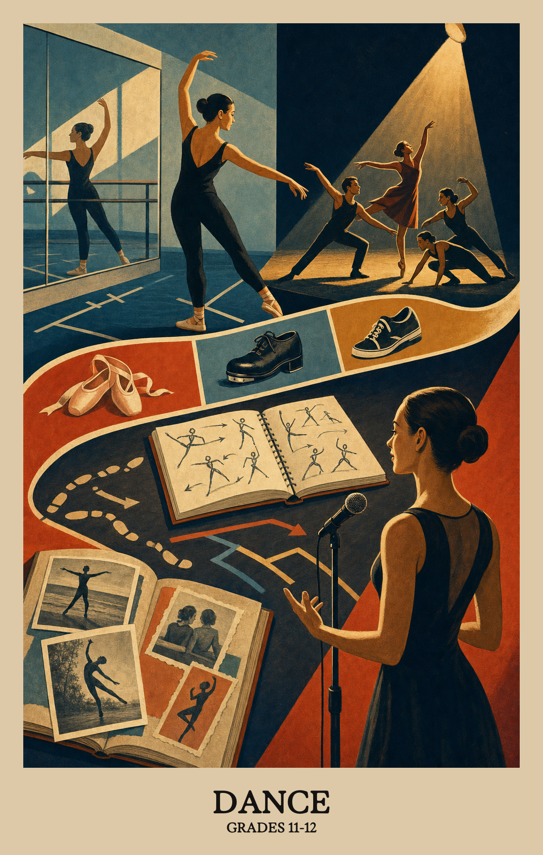 Illustration of what students learn in Grades 11-12 Arts: Dance