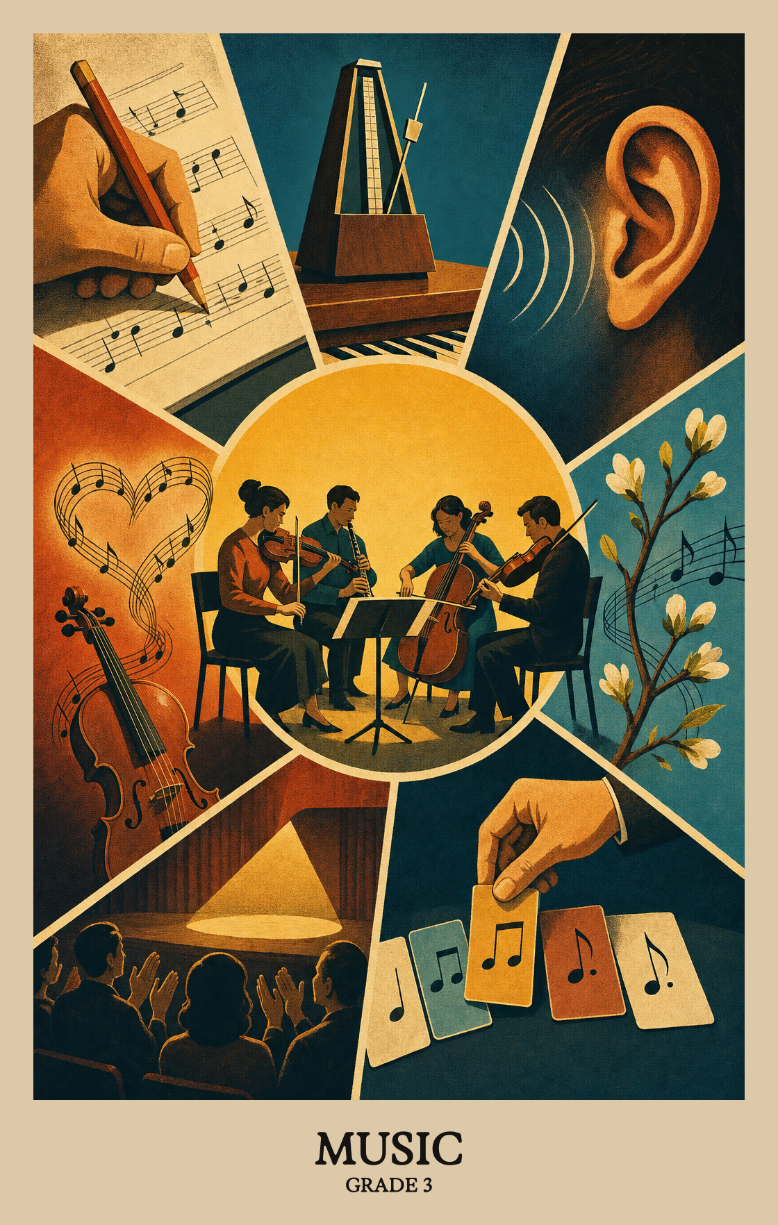 Illustration of what students learn in Grade 3 Arts: Music