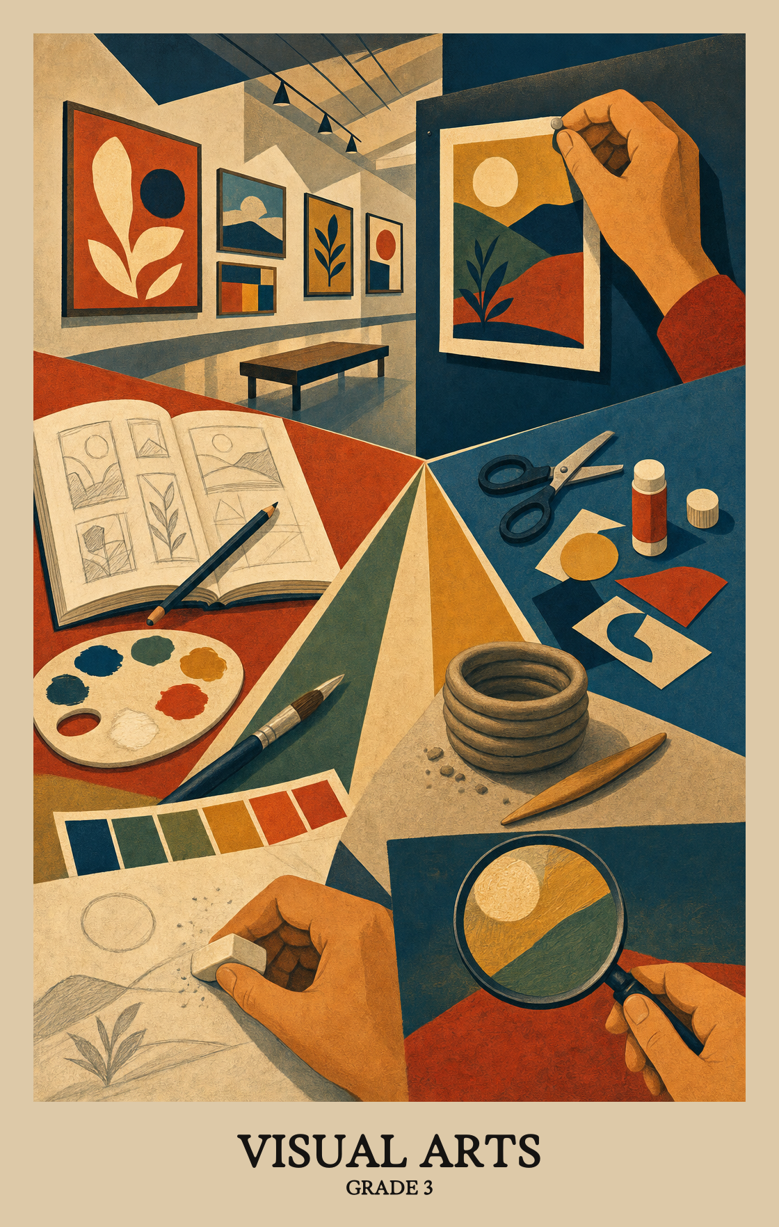Illustration of what students learn in Grade 3 Arts: Visual Arts