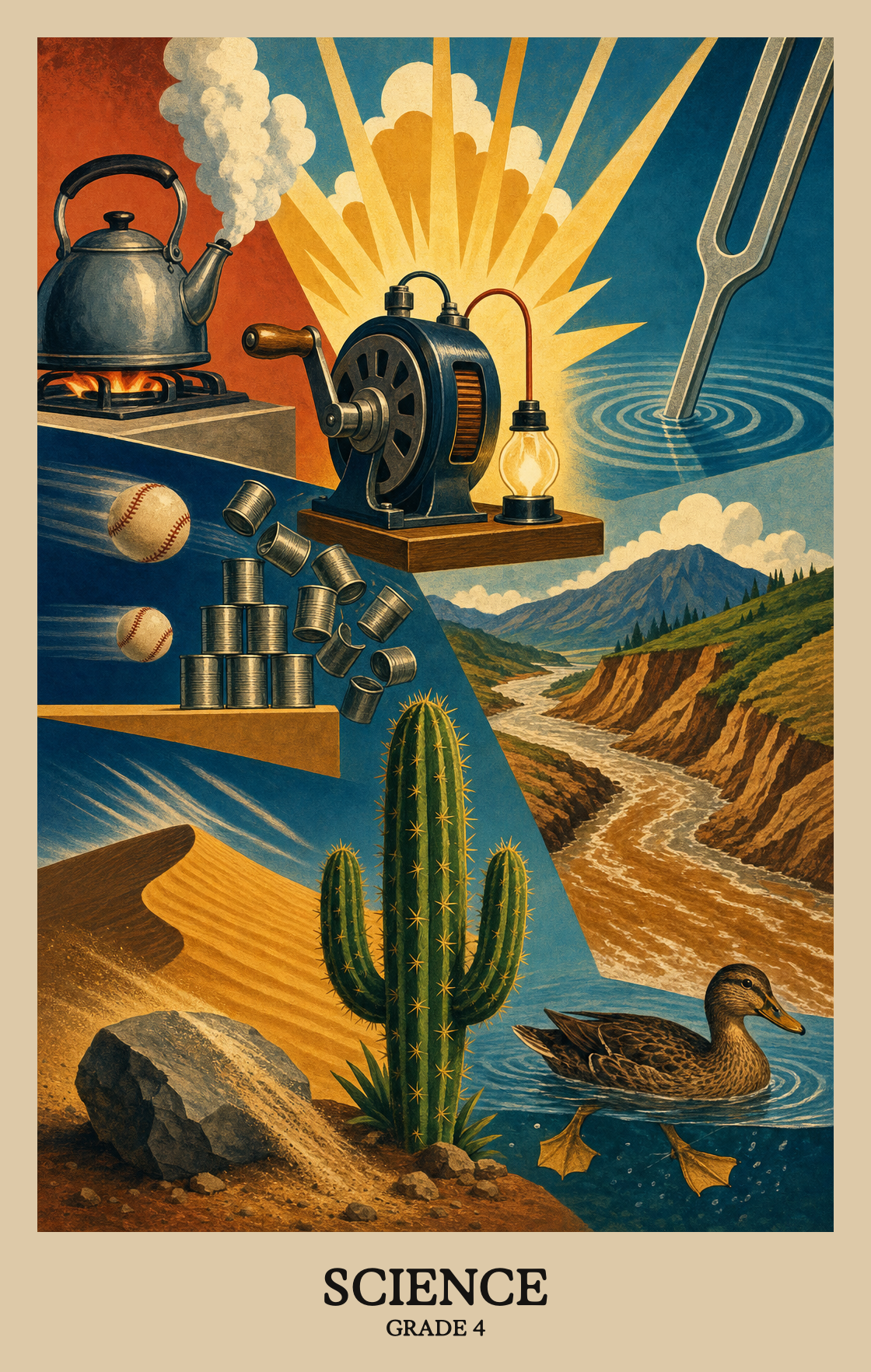Illustration of what students learn in Grade 4 Science