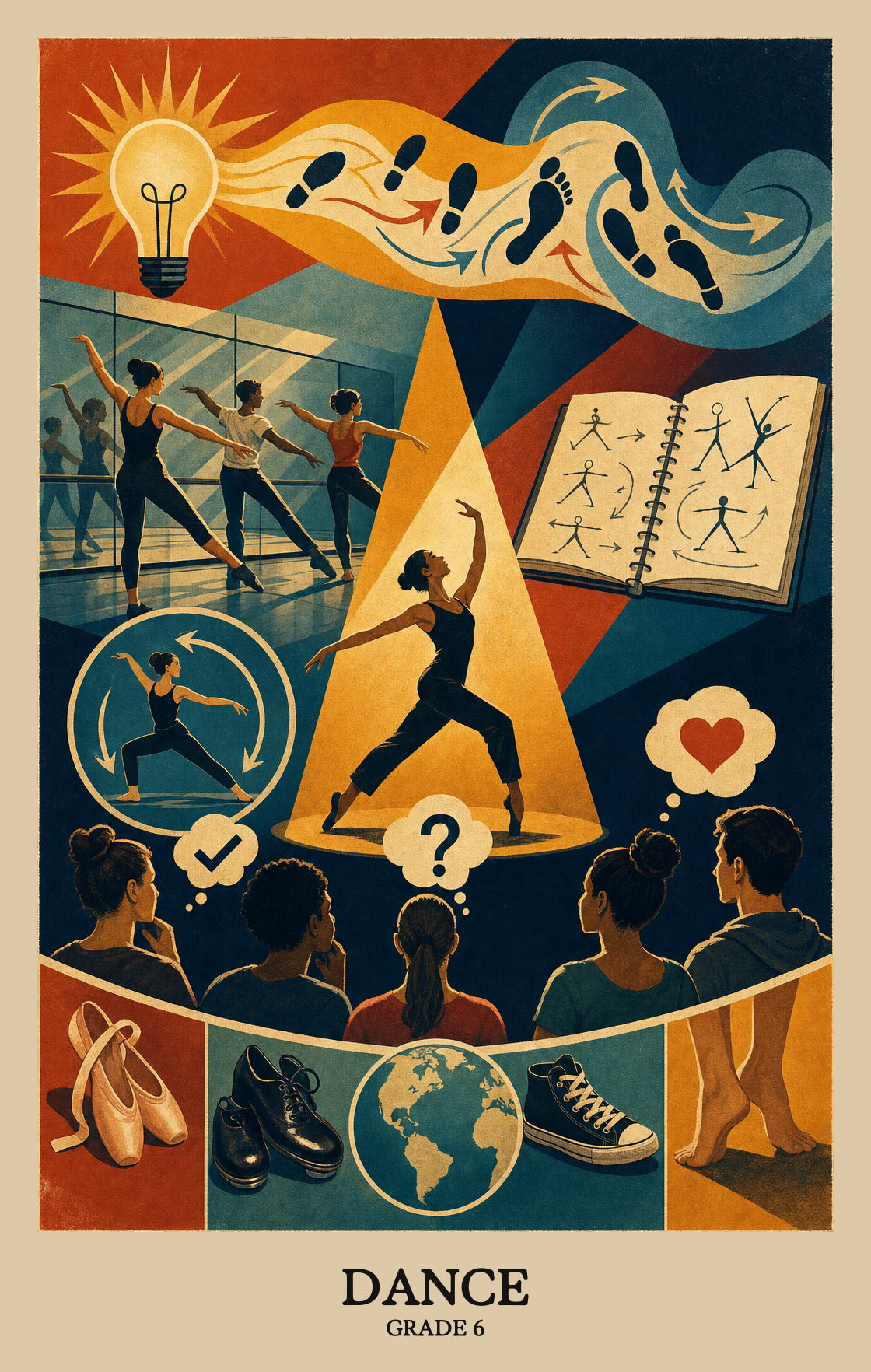 Illustration of what students learn in Grade 6 Arts: Dance
