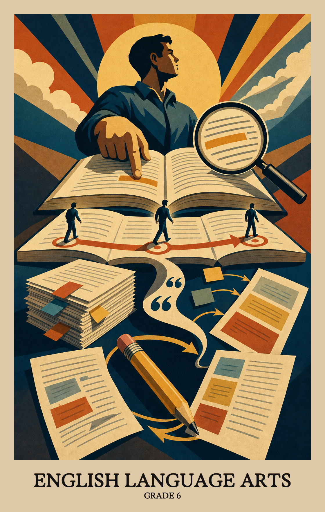 Illustration of what students learn in Grade 6 English Language Arts