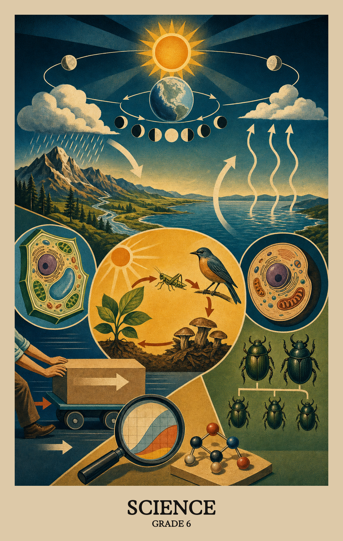 Illustration of what students learn in Grade 6 Science