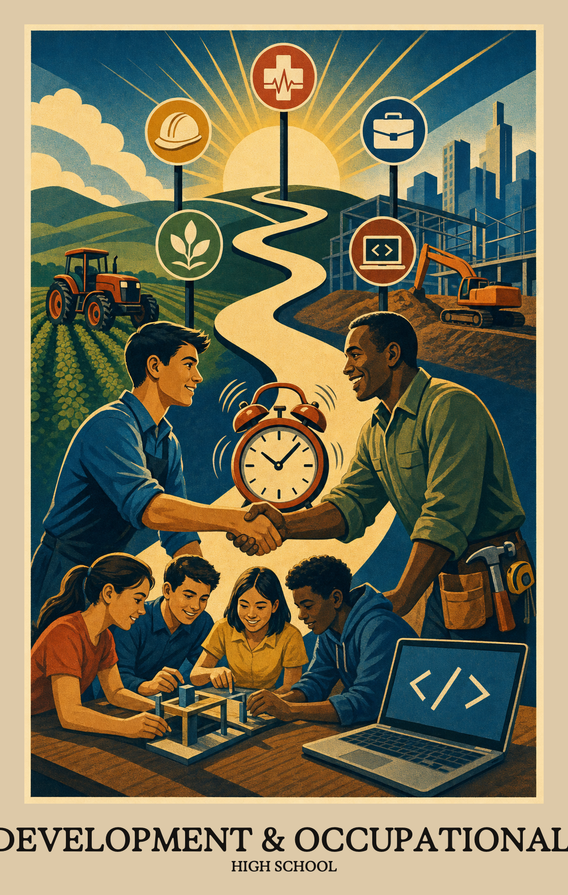 Illustration of what students learn in High School Career Development & Occupational Studies