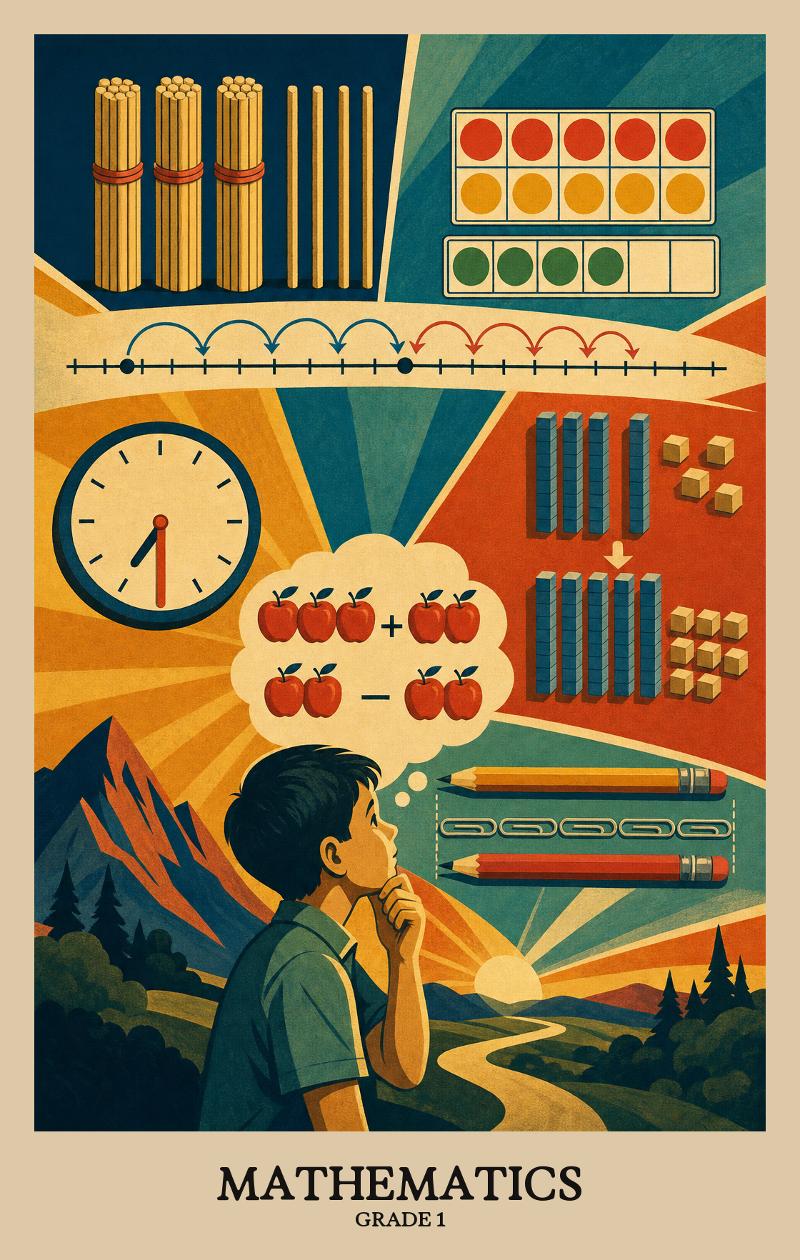 Illustration of what students learn in Grade 1 Mathematics