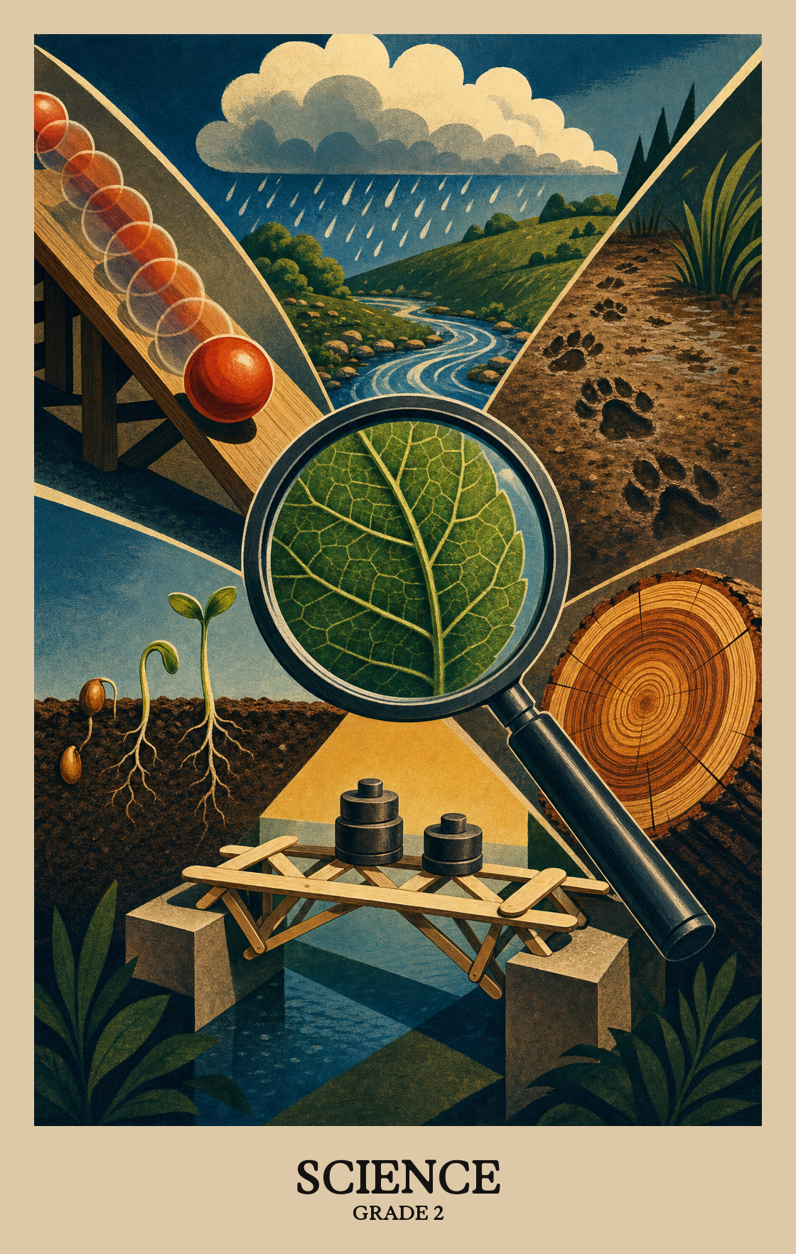 Illustration of what students learn in Grade 2 Science