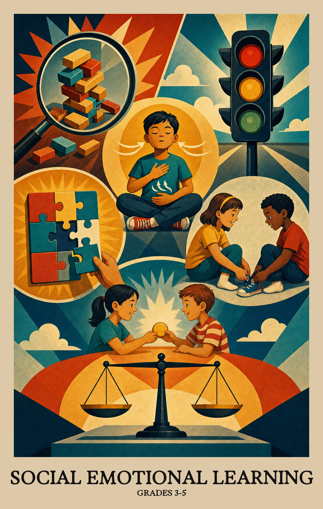 Illustration of what students learn in Grades 3-5 Social Emotional Learning