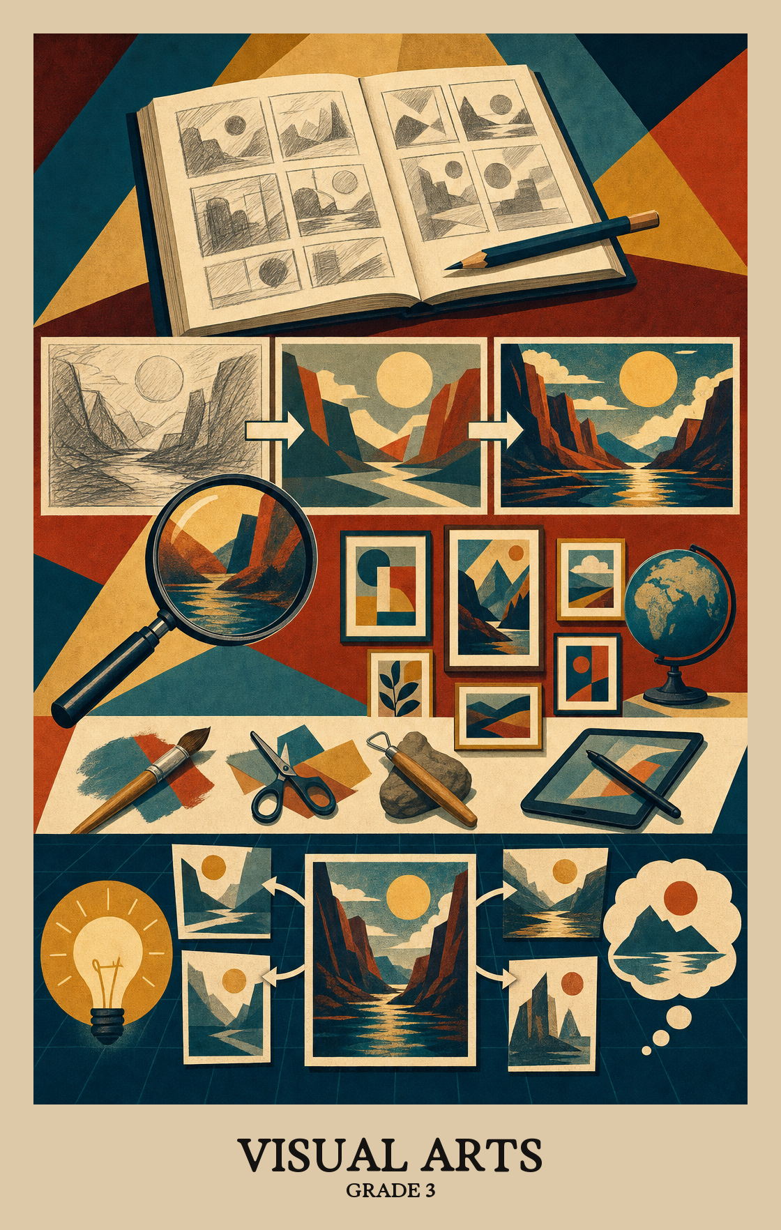 Illustration of what students learn in Grade 3 Arts: Visual Arts