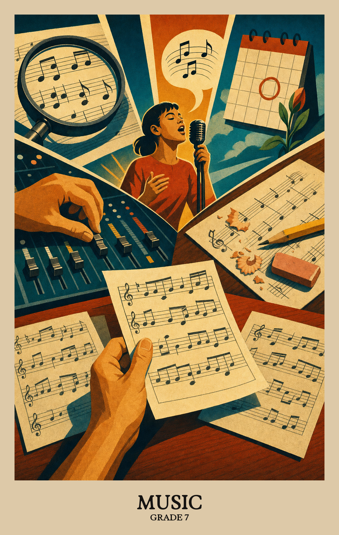 Illustration of what students learn in Grade 7 Arts: Music