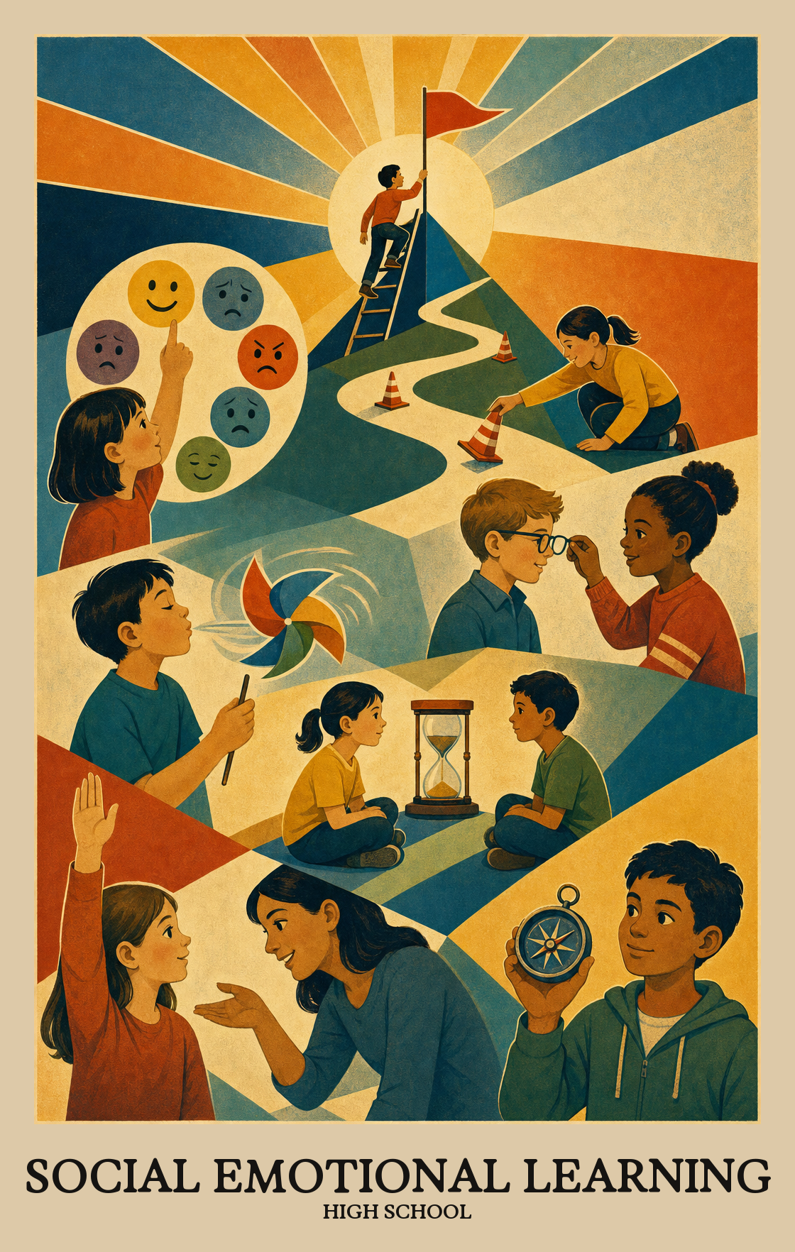 Illustration of what students learn in High School Social Emotional Learning