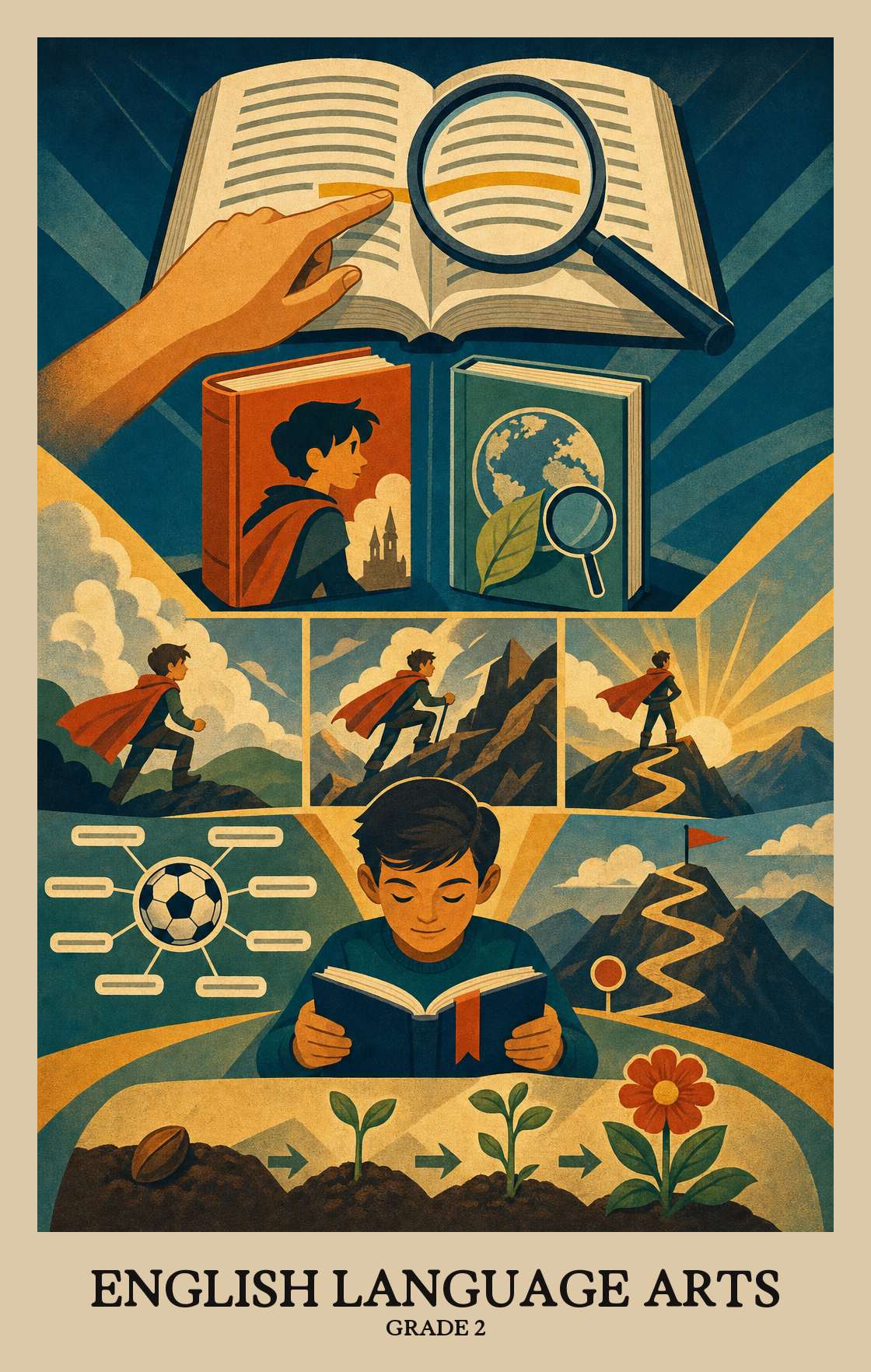 Illustration of what students learn in Grade 2 English Language Arts