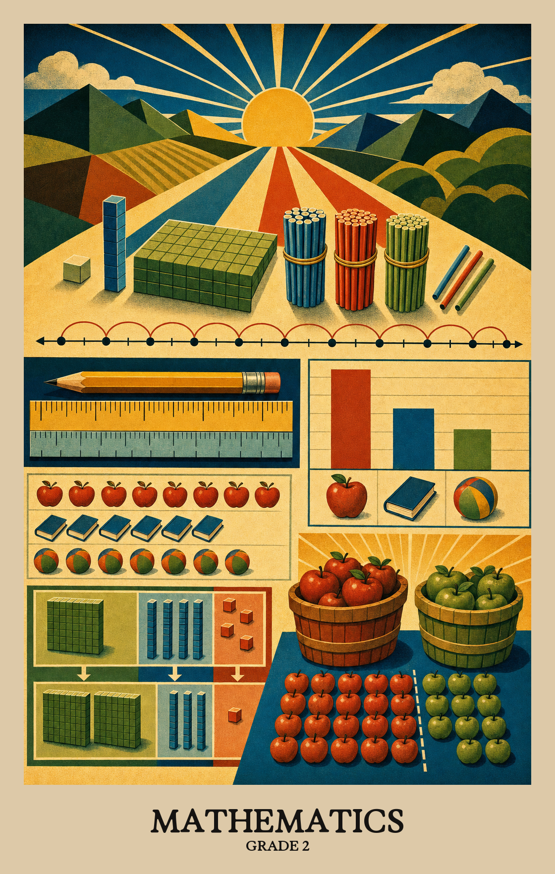 Illustration of what students learn in Grade 2 Mathematics