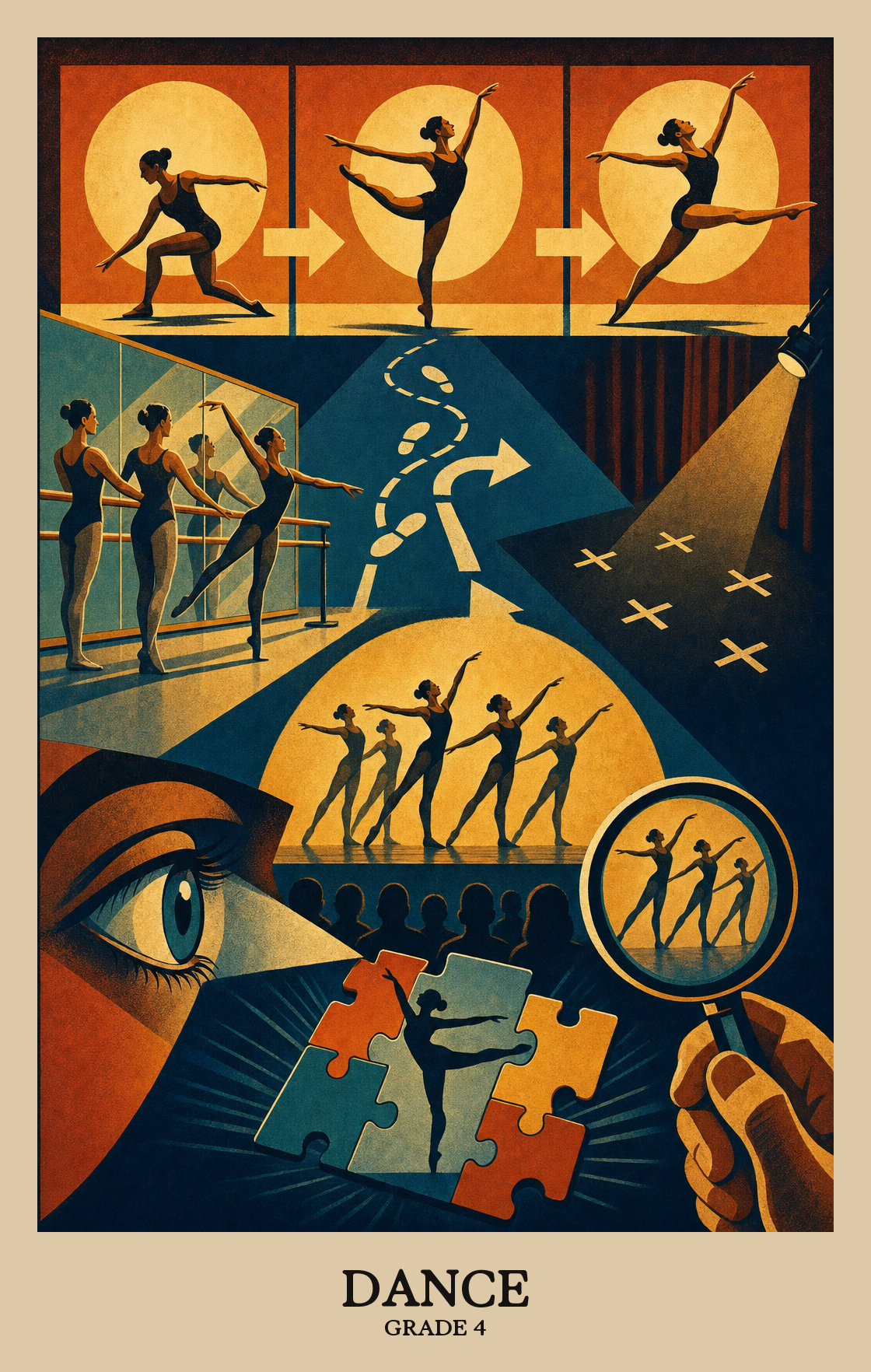 Illustration of what students learn in Grade 4 Arts: Dance