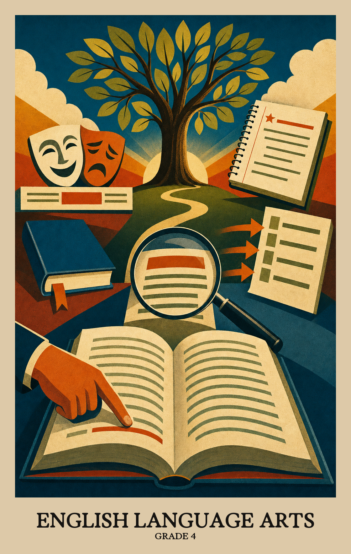 Illustration of what students learn in Grade 4 English Language Arts