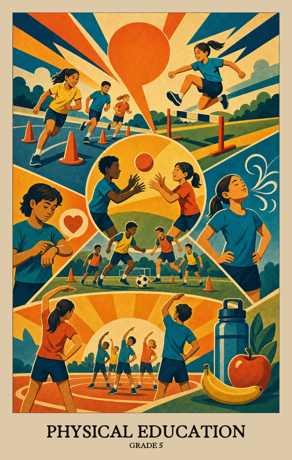 Illustration of what students learn in Grade 5 Physical Education
