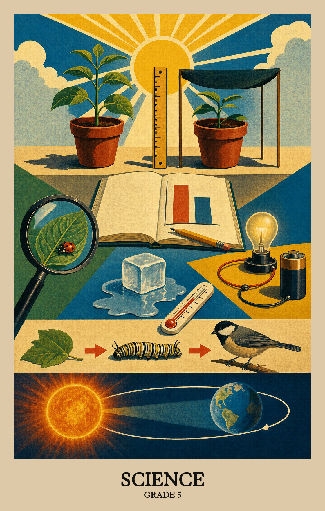Illustration of what students learn in Grade 5 Science