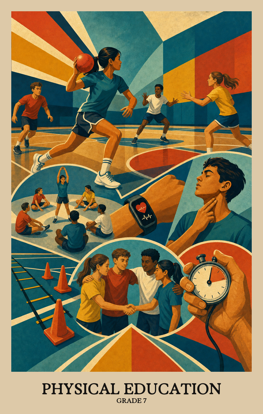 Illustration of what students learn in Grade 7 Physical Education