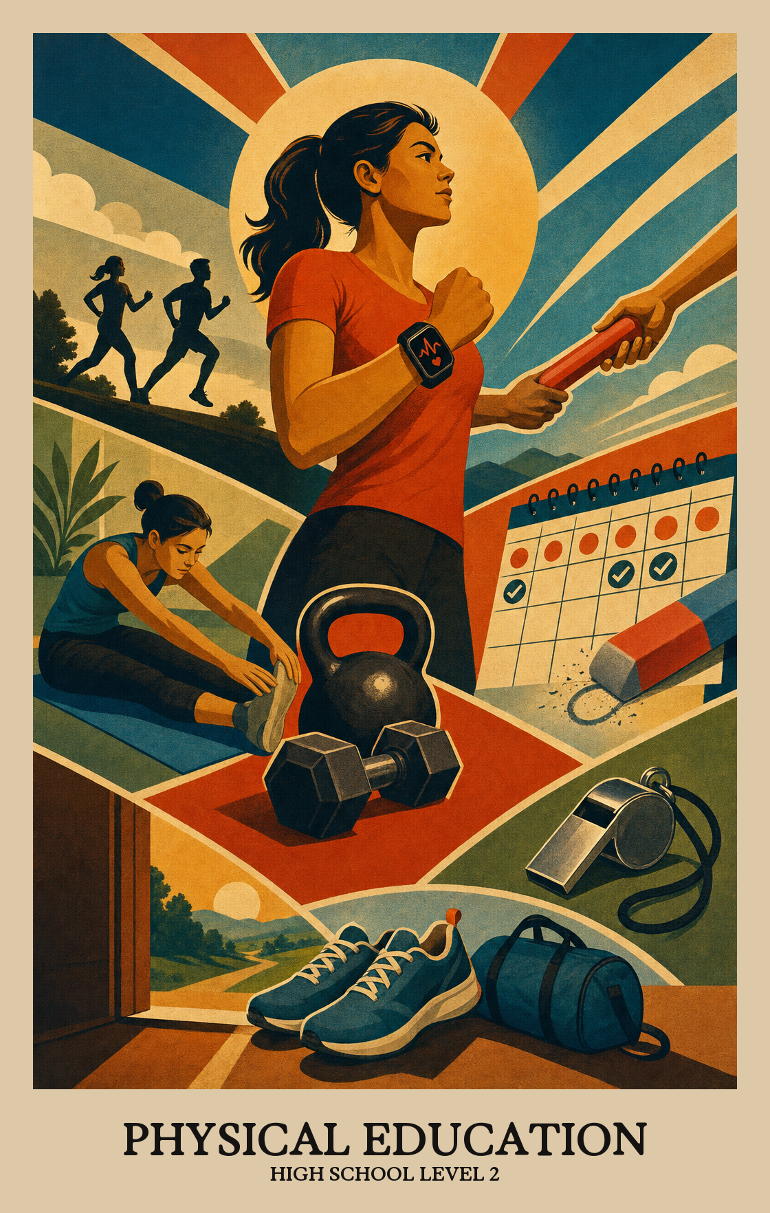 Illustration of what students learn in High School Level 2 Physical Education