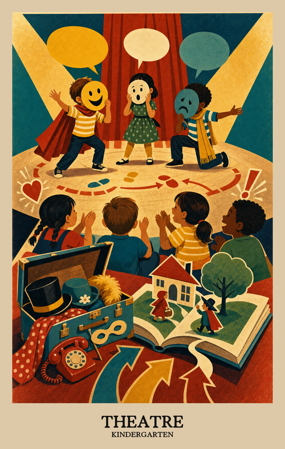 Illustration of what students learn in Kindergarten Arts: Theatre