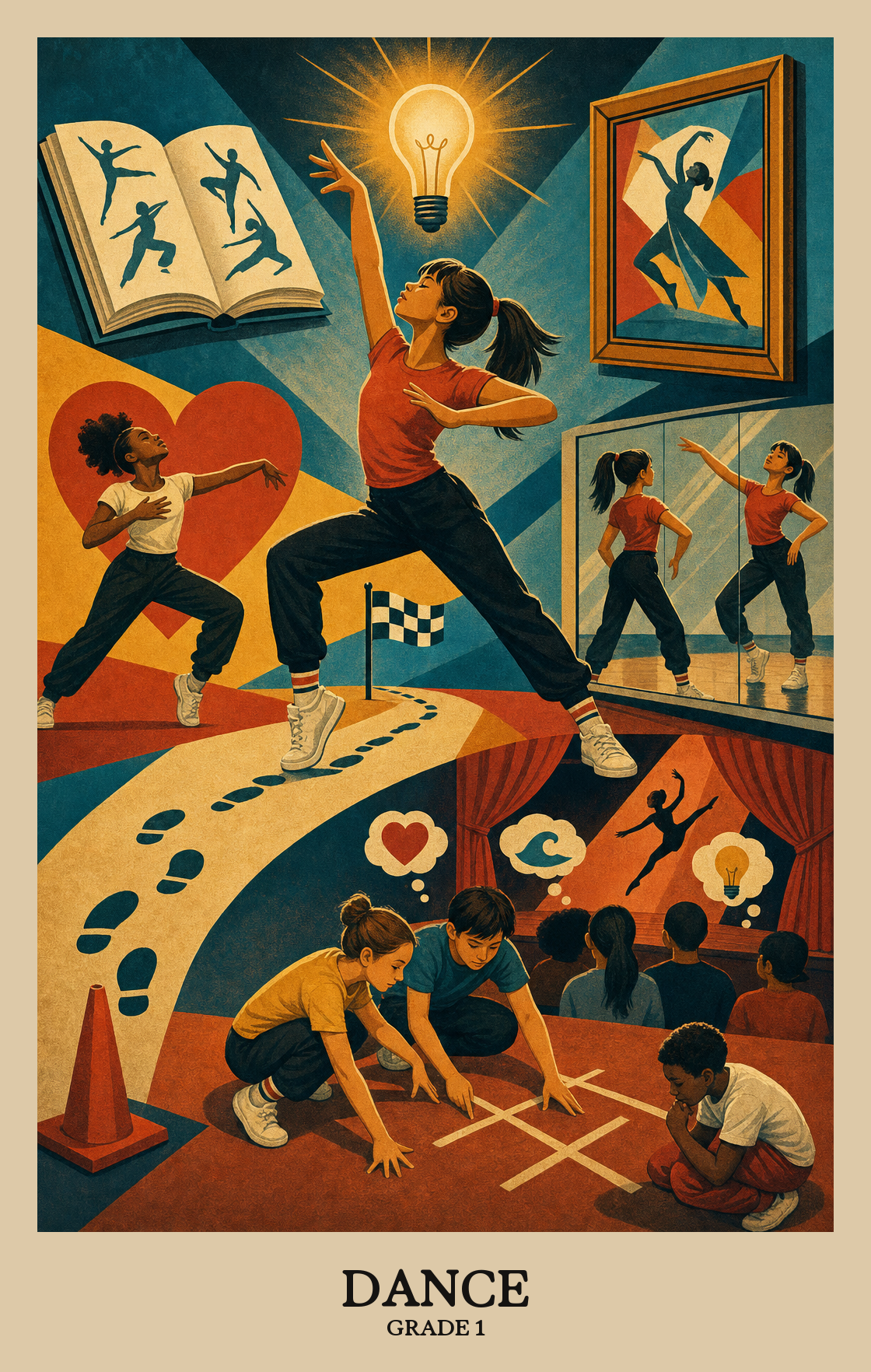 Illustration of what students learn in Grade 1 Arts: Dance