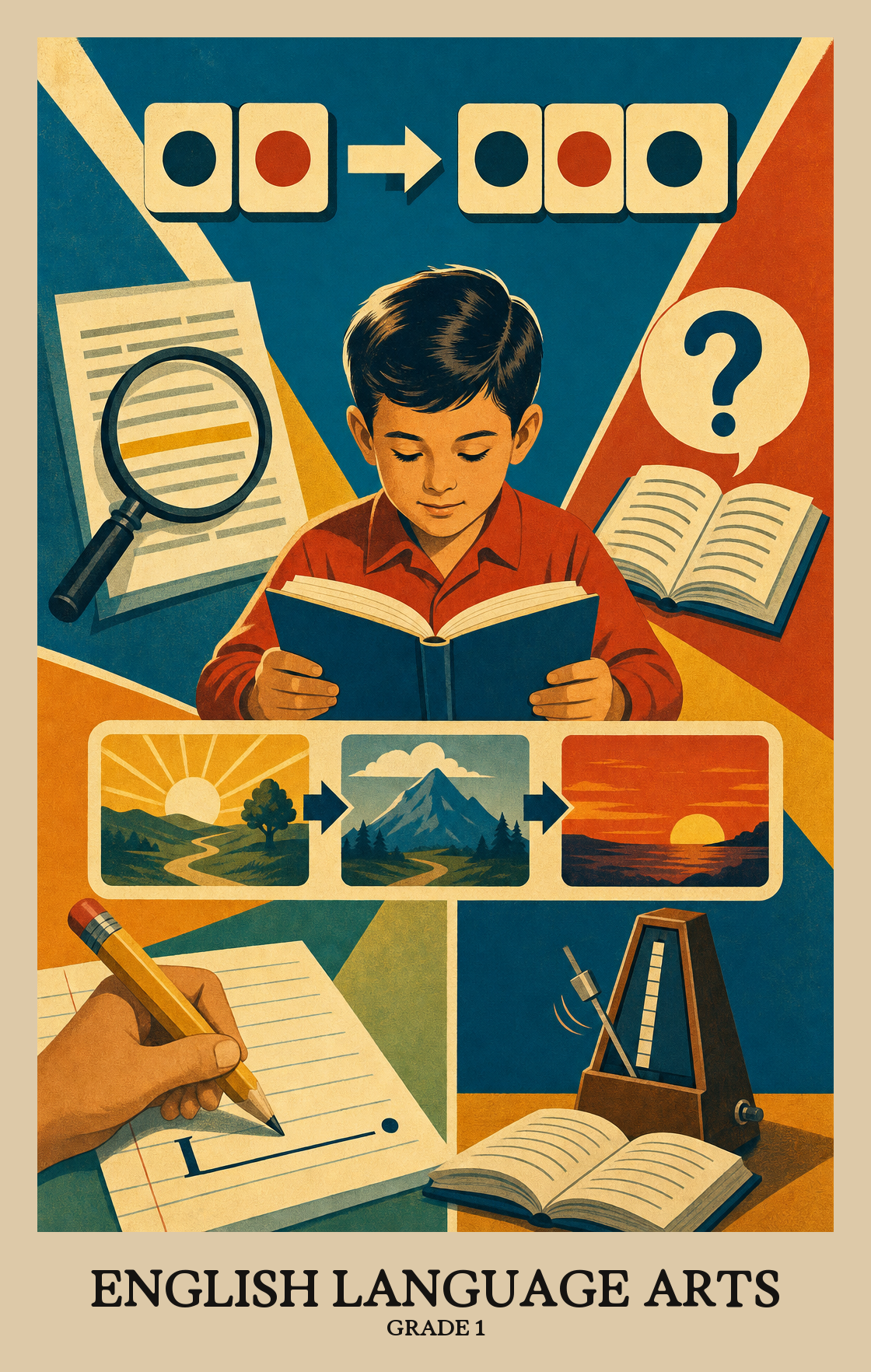 Illustration of what students learn in Grade 1 English Language Arts