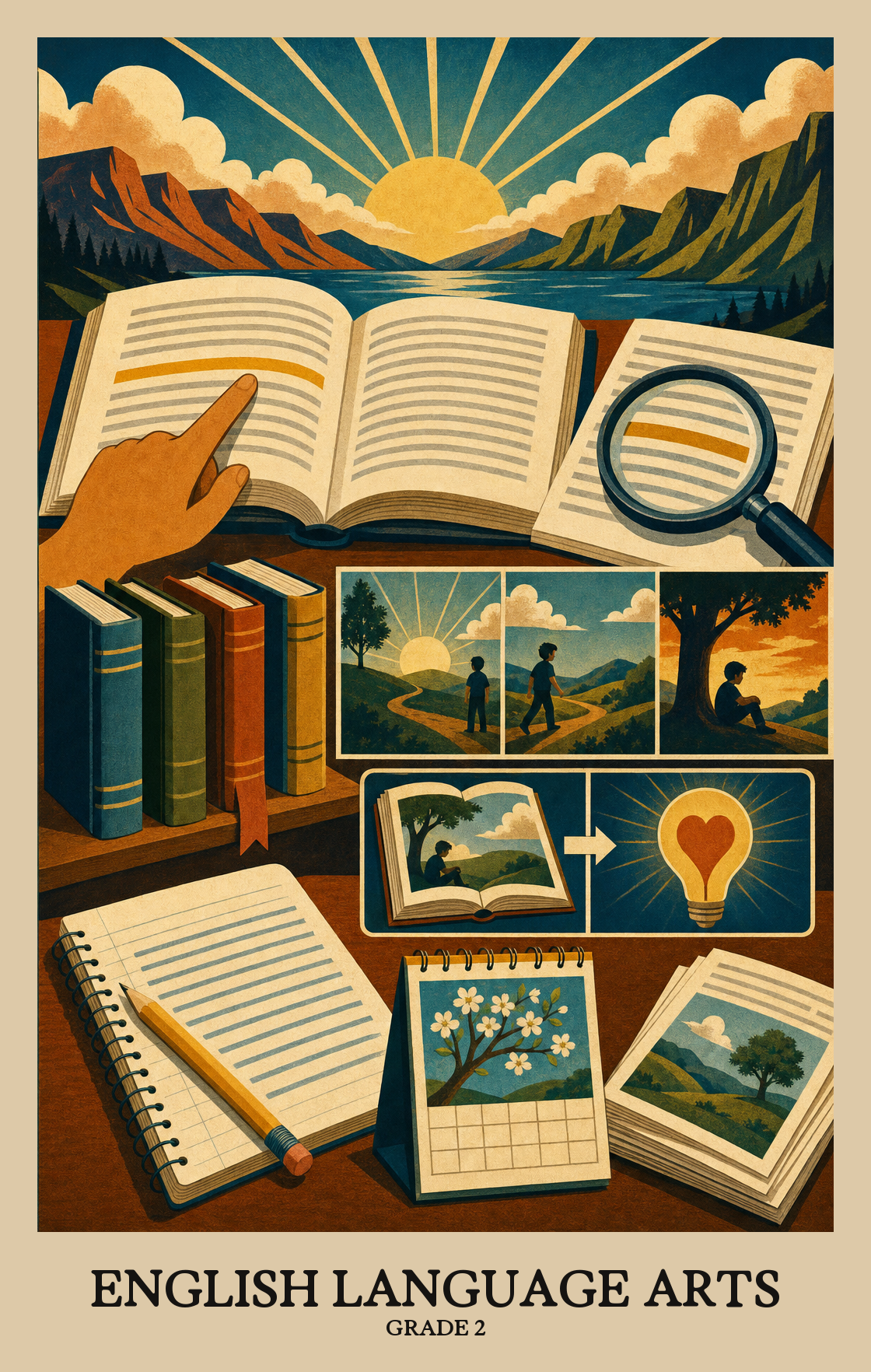 Illustration of what students learn in Grade 2 English Language Arts