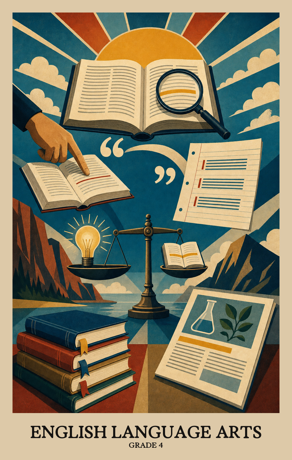Illustration of what students learn in Grade 4 English Language Arts