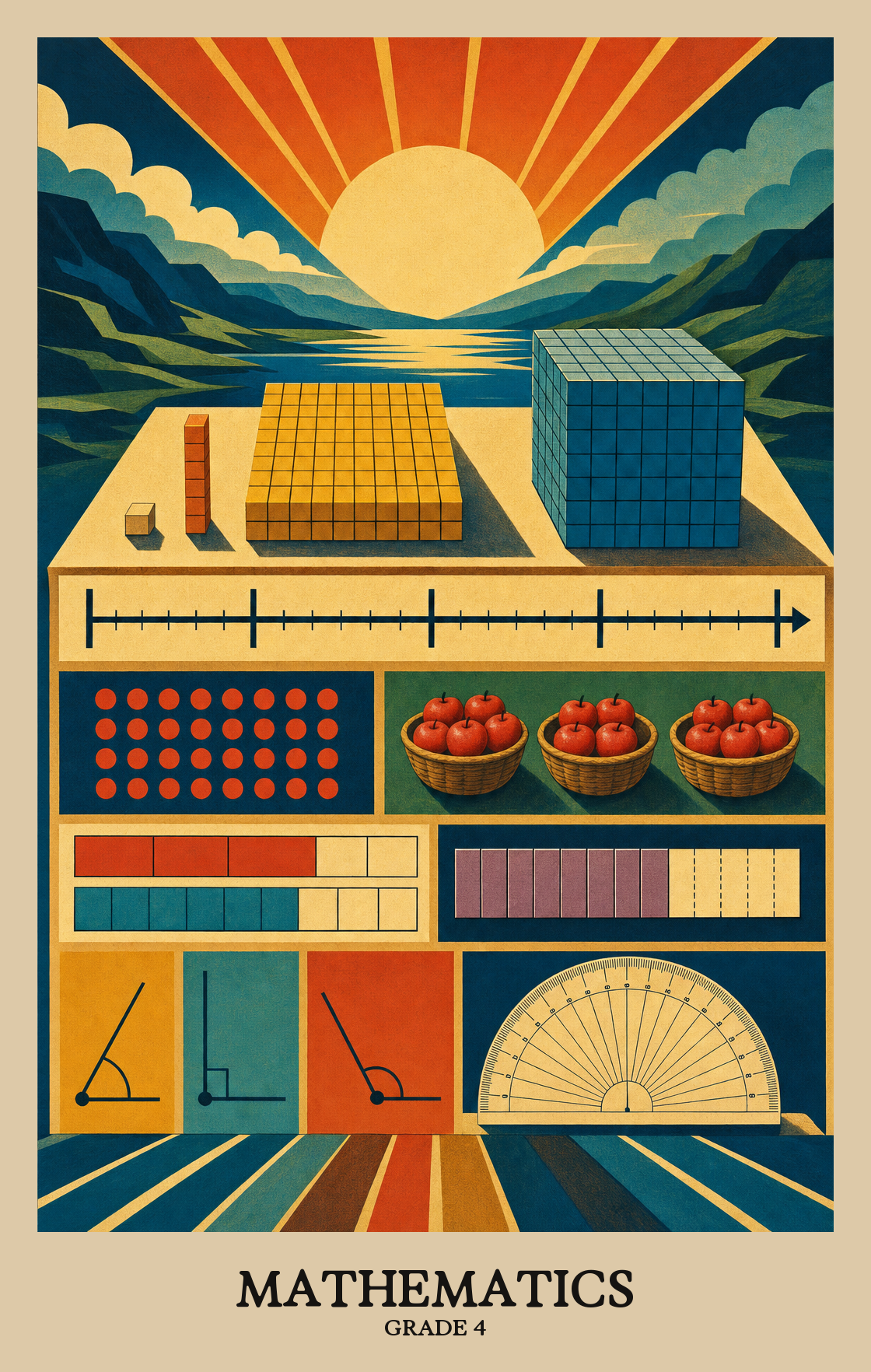 Illustration of what students learn in Grade 4 Mathematics