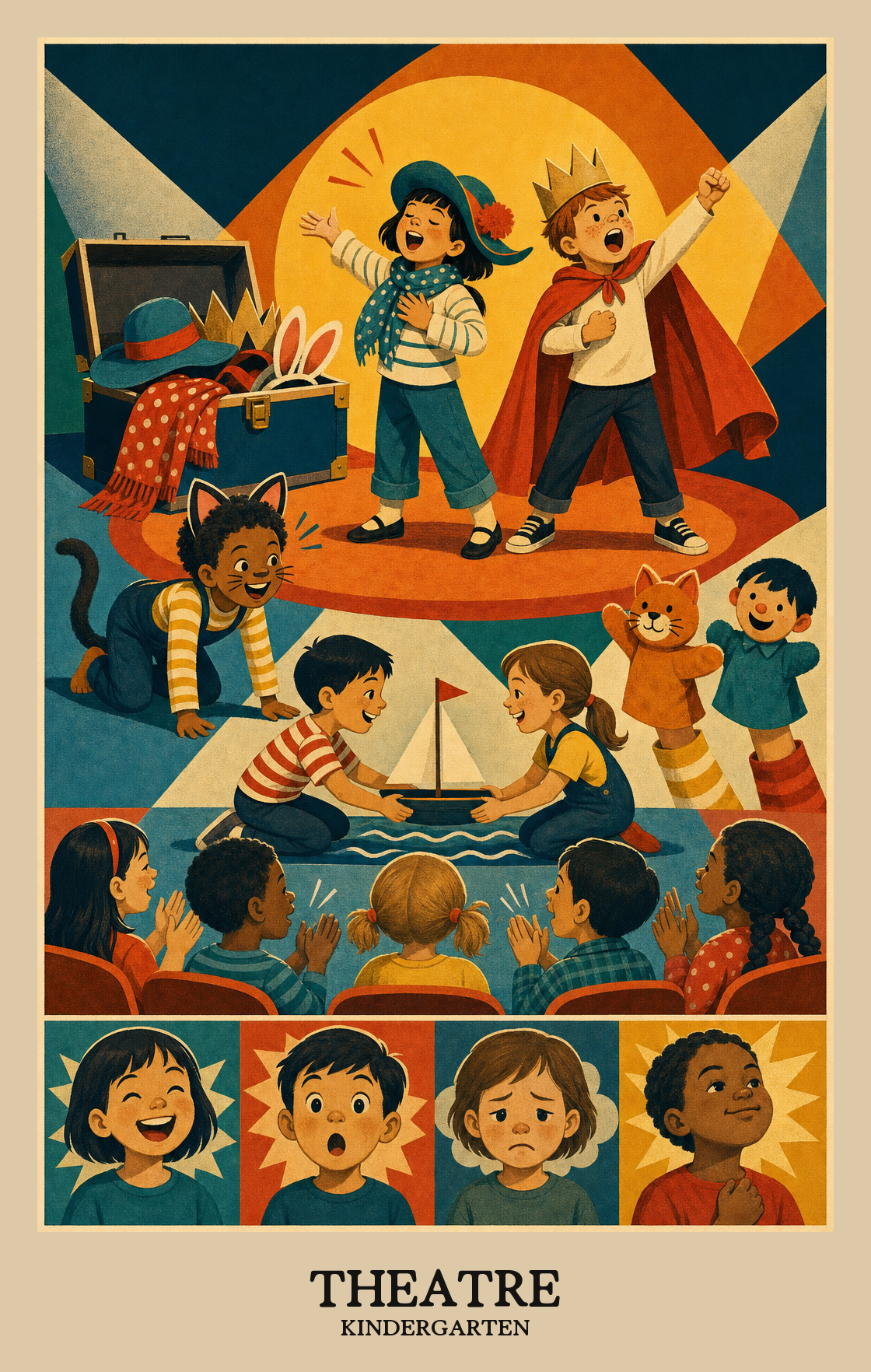 Illustration of what students learn in Kindergarten Arts: Theatre
