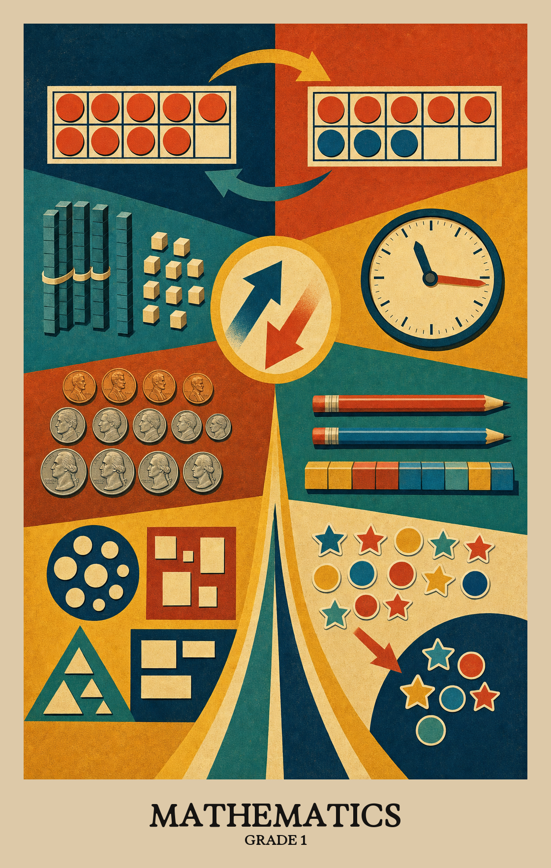 Illustration of what students learn in Grade 1 Mathematics