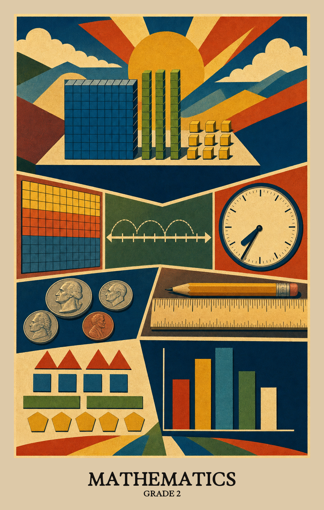 Illustration of what students learn in Grade 2 Mathematics