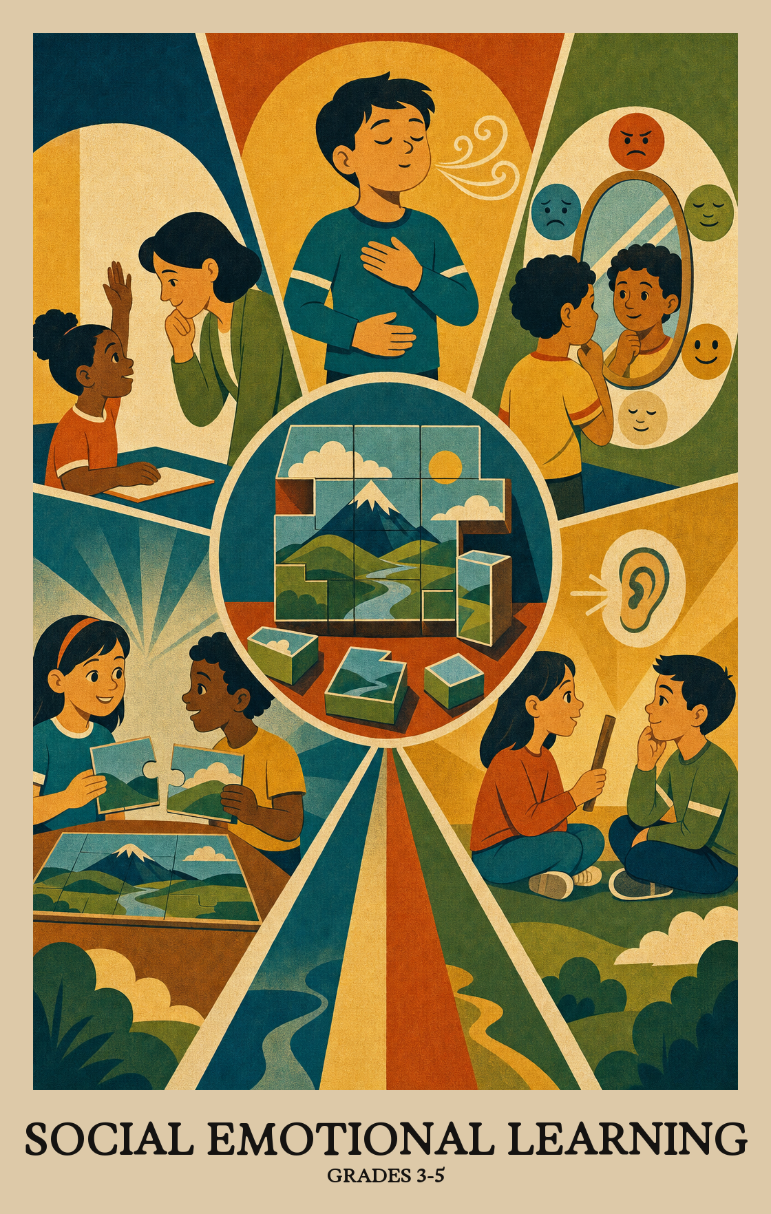 Illustration of what students learn in Grades 3-5 Social Emotional Learning