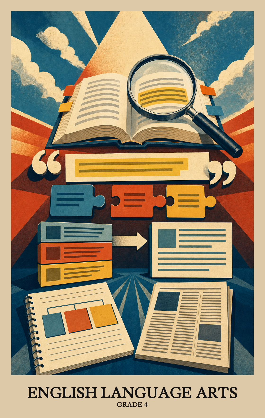 Illustration of what students learn in Grade 4 English Language Arts