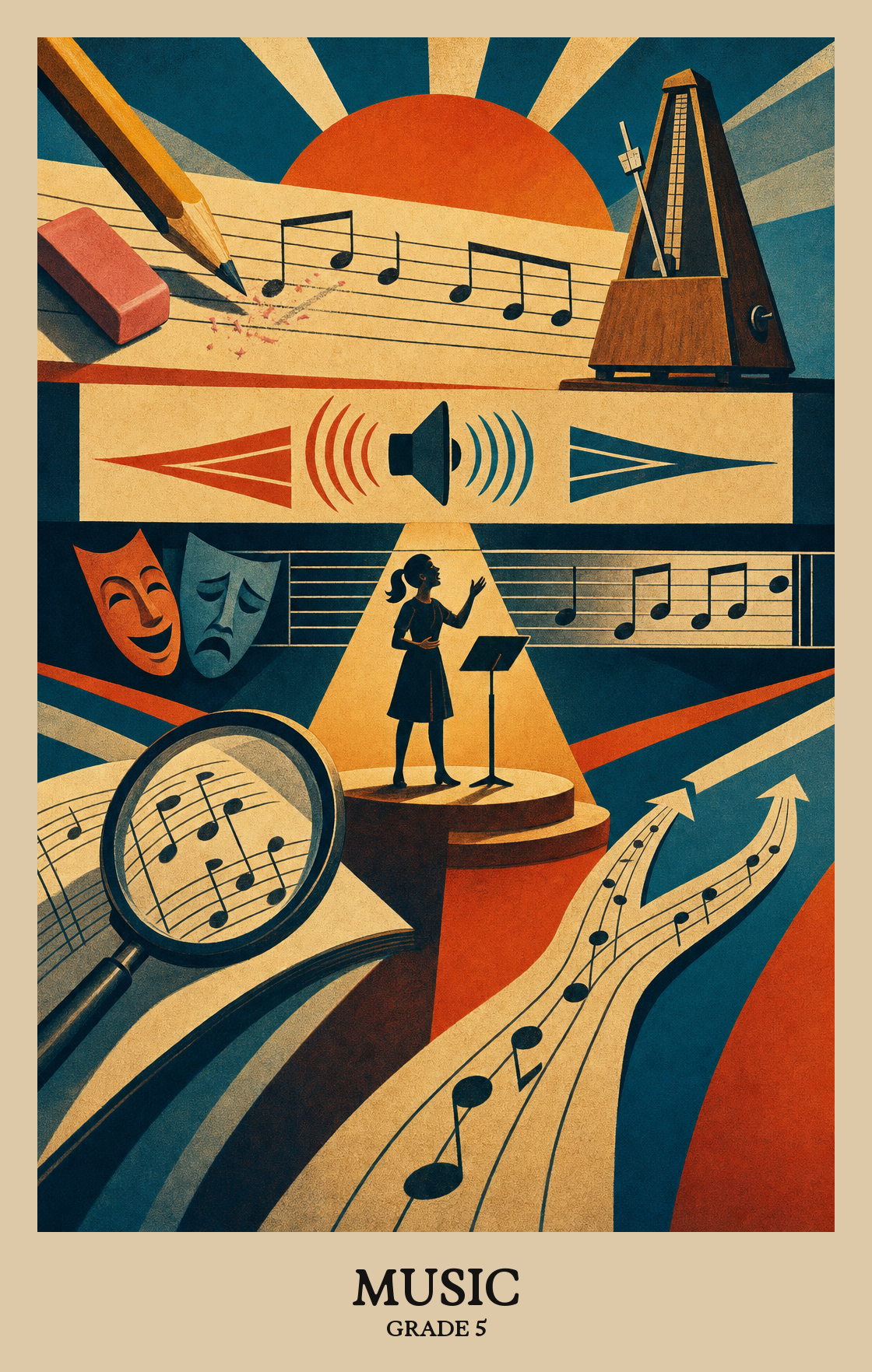 Illustration of what students learn in Grade 5 Arts: Music