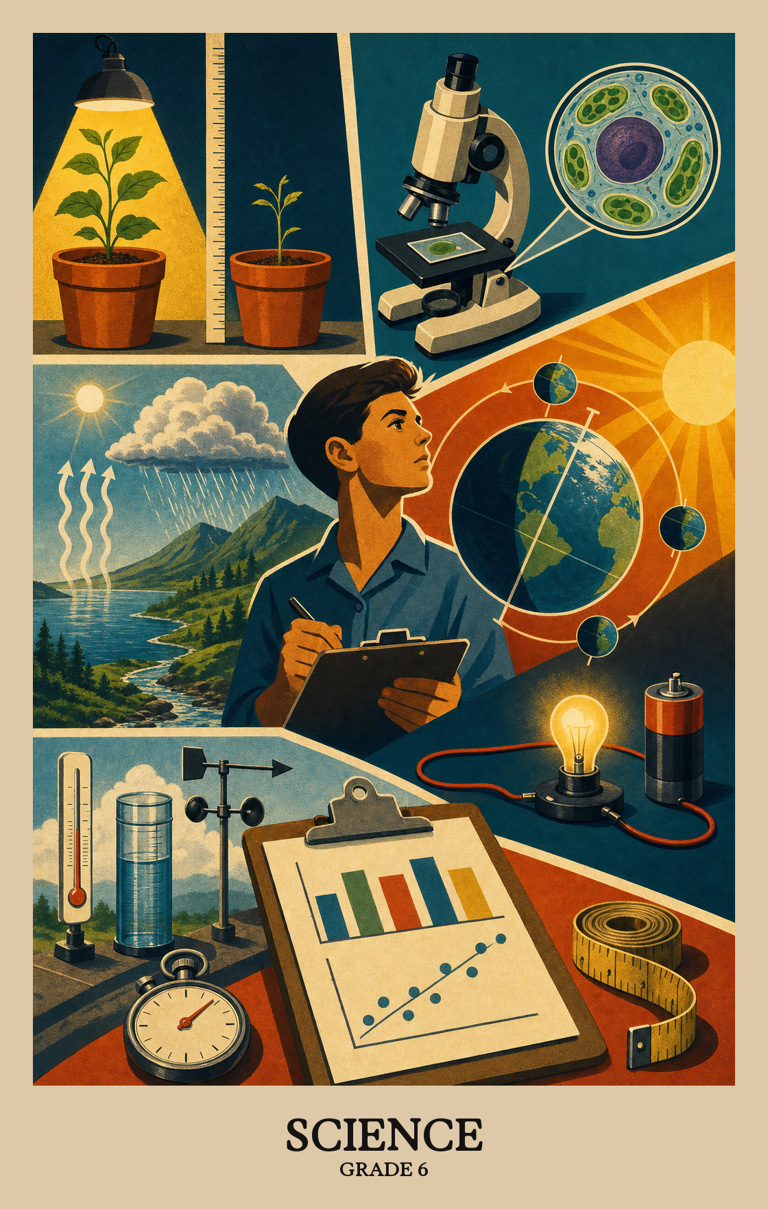 Illustration of what students learn in Grade 6 Science