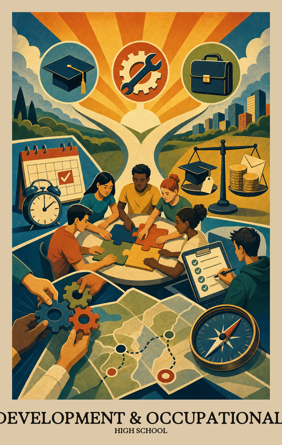 Illustration of what students learn in High School Career Development & Occupational Studies