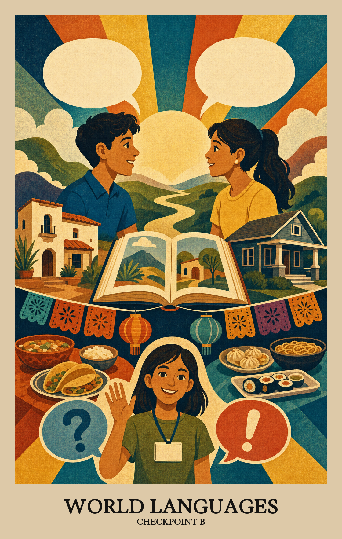 Illustration of what students learn in Checkpoint B World Languages
