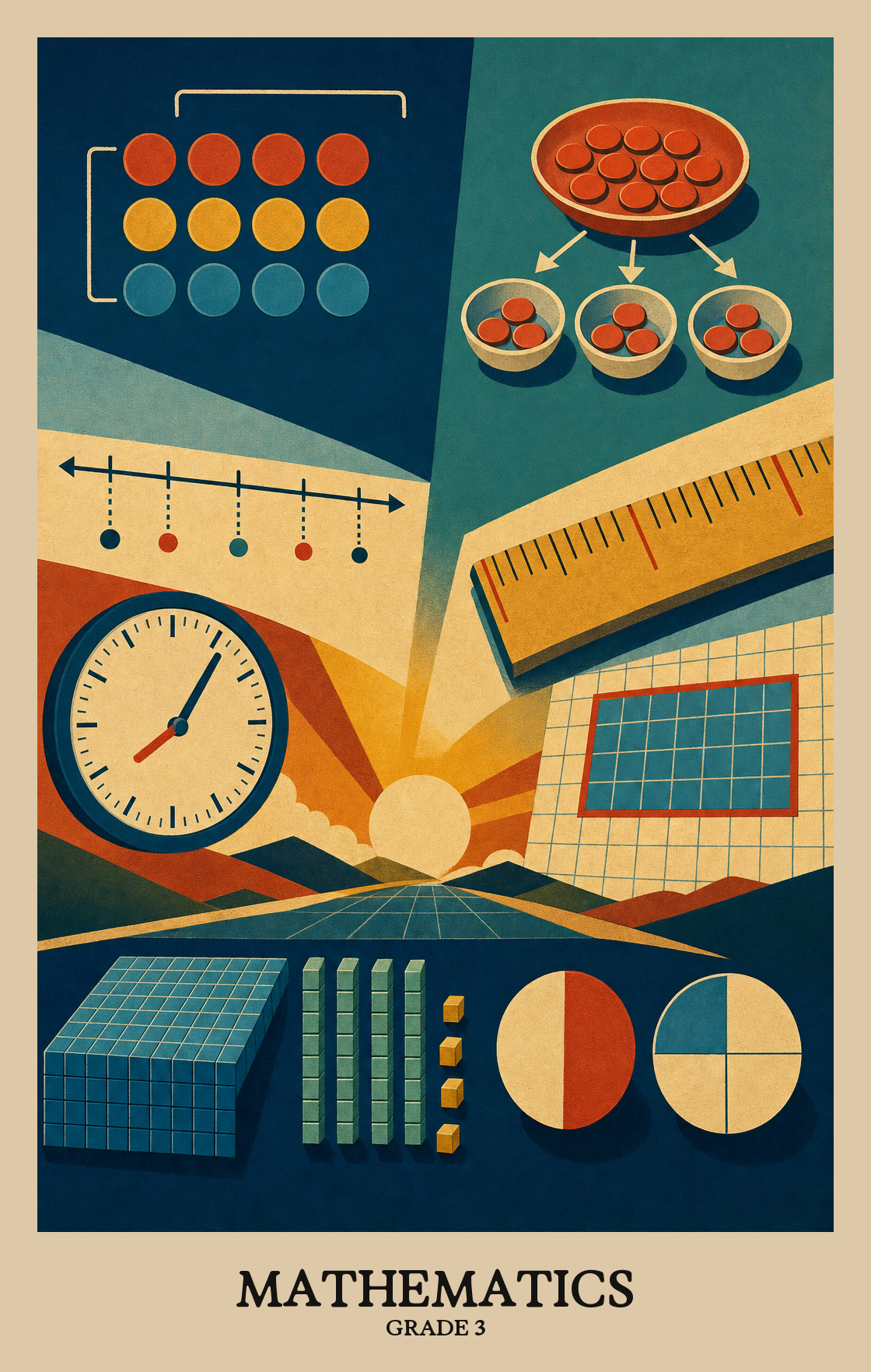 Illustration of what students learn in Grade 3 Mathematics
