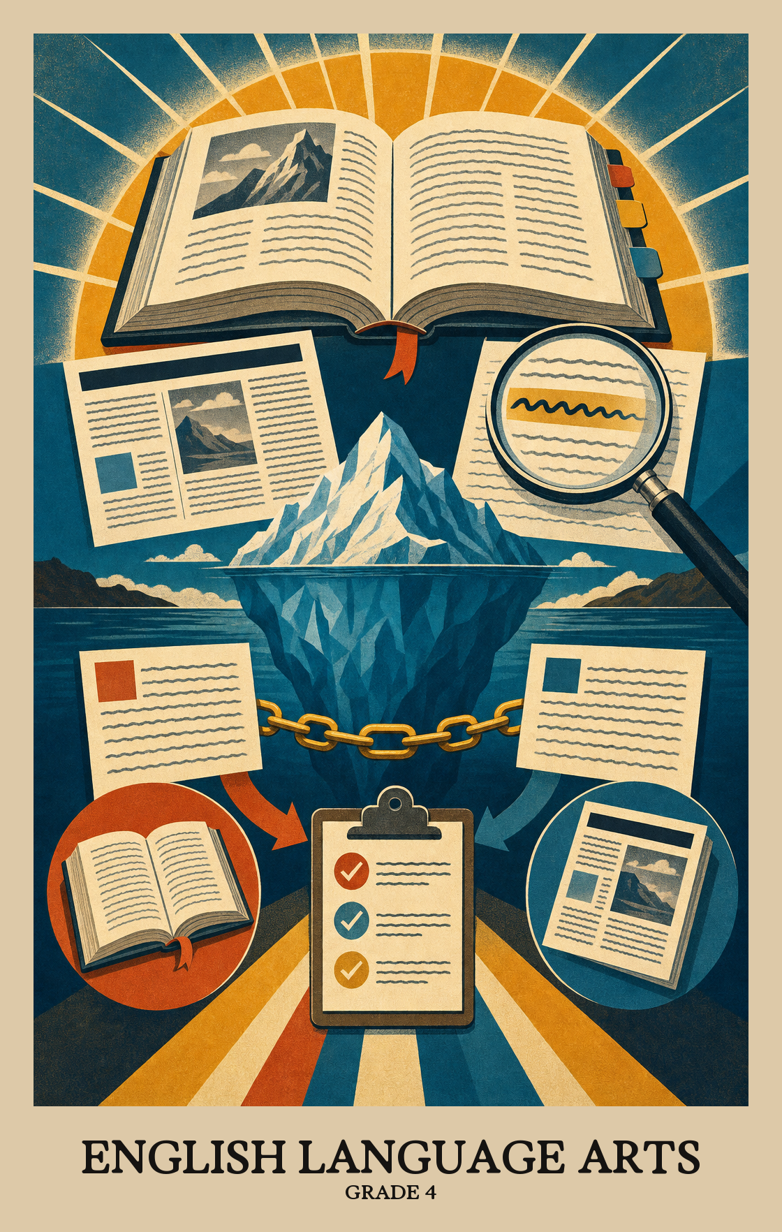 Illustration of what students learn in Grade 4 English Language Arts