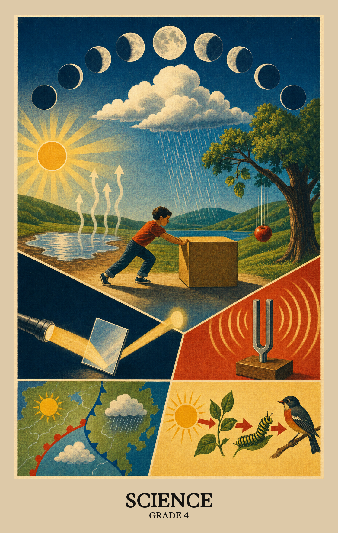 Illustration of what students learn in Grade 4 Science