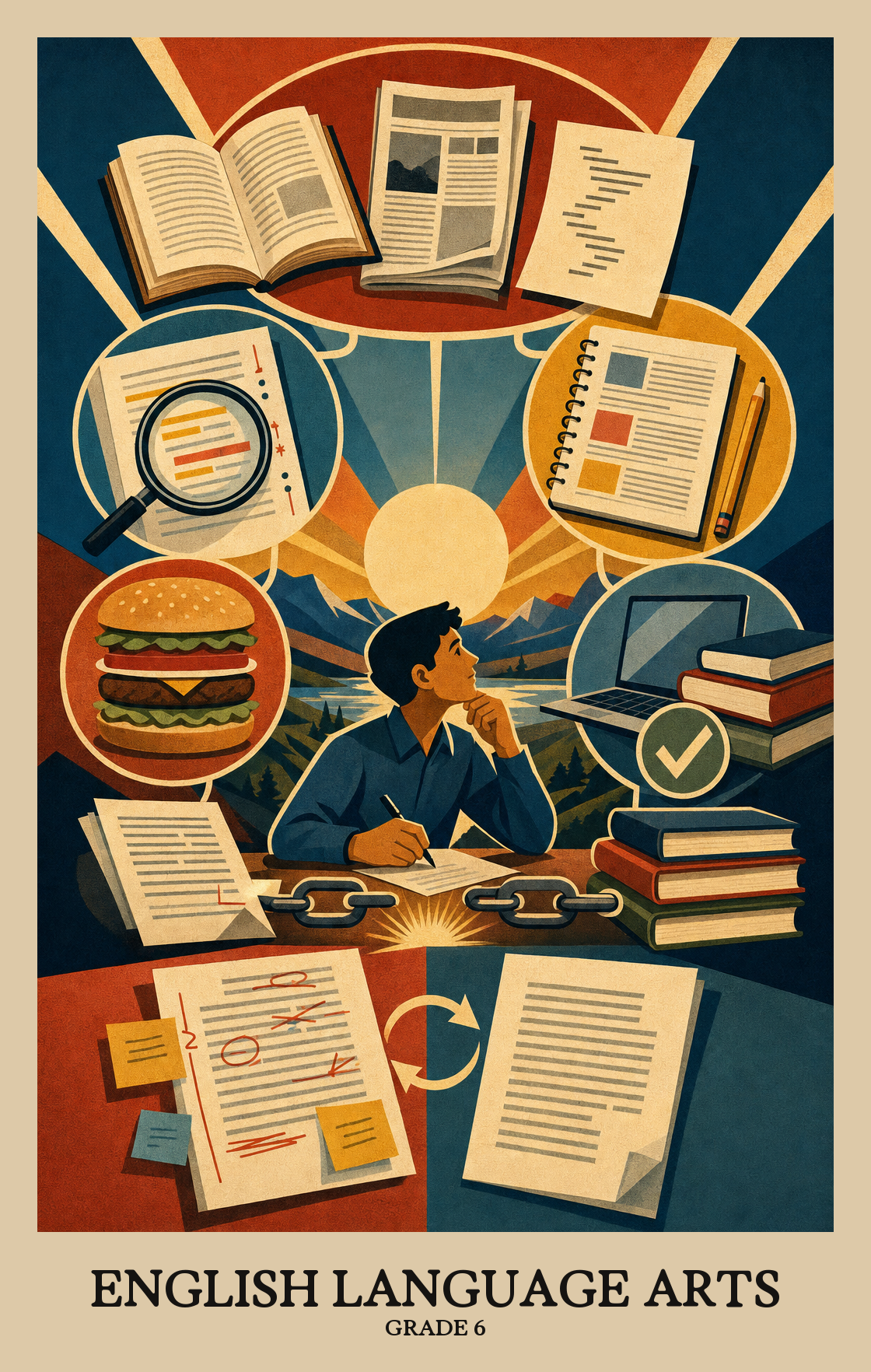 Illustration of what students learn in Grade 6 English Language Arts