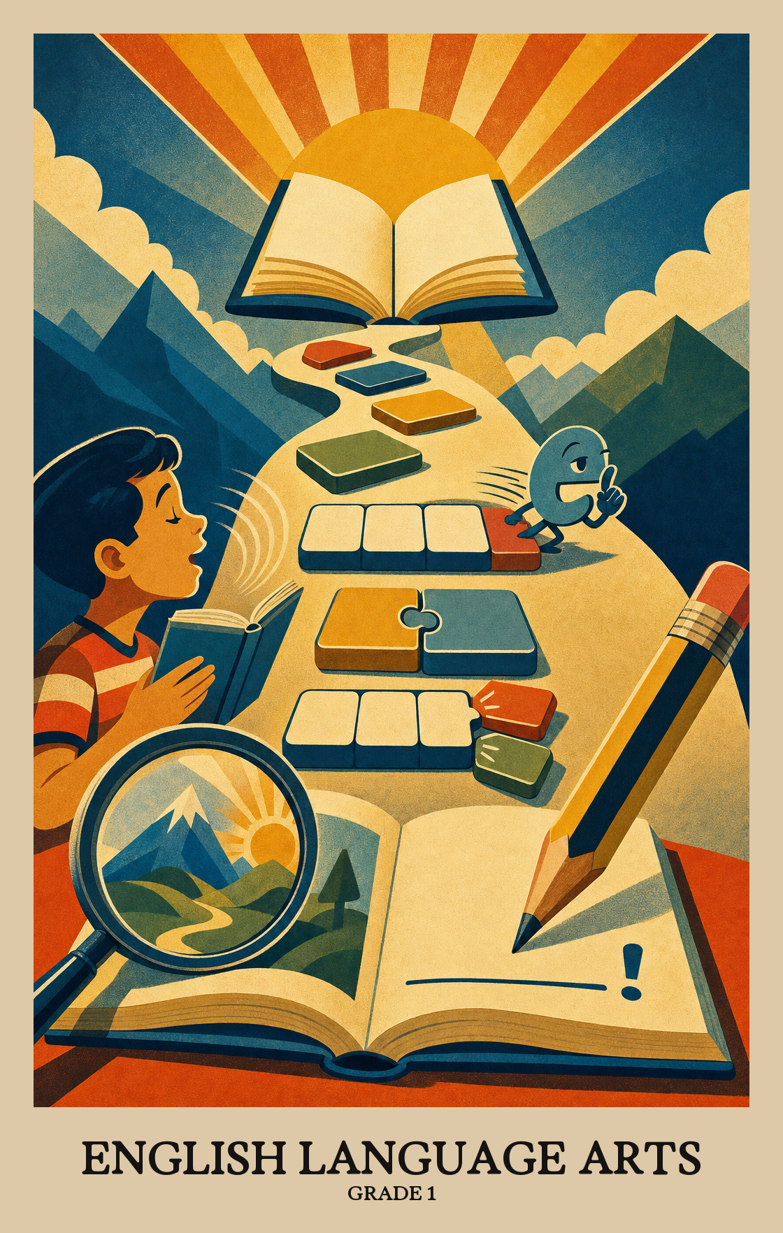 Illustration of what students learn in Grade 1 English Language Arts