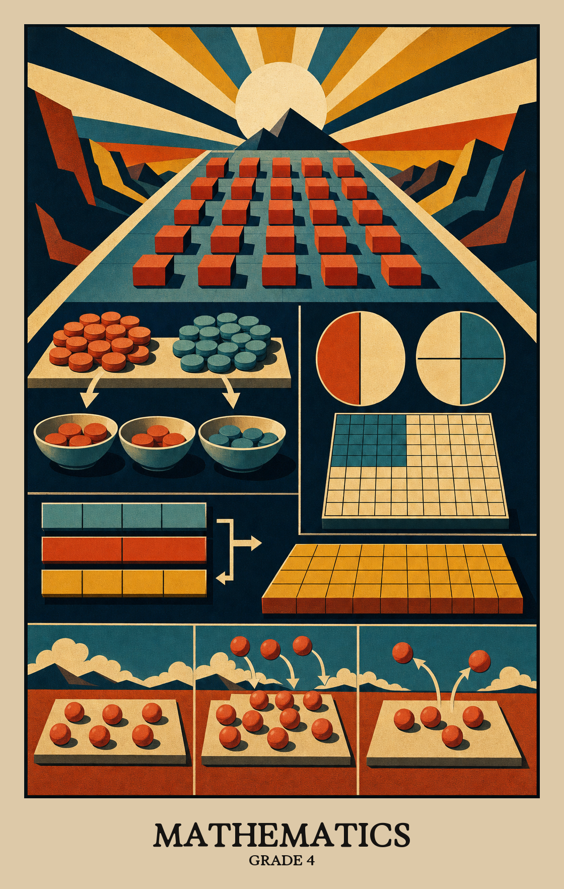 Illustration of what students learn in Grade 4 Mathematics