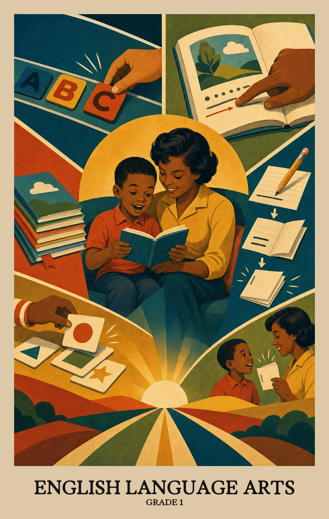 Illustration of what students learn in Grade 1 English Language Arts