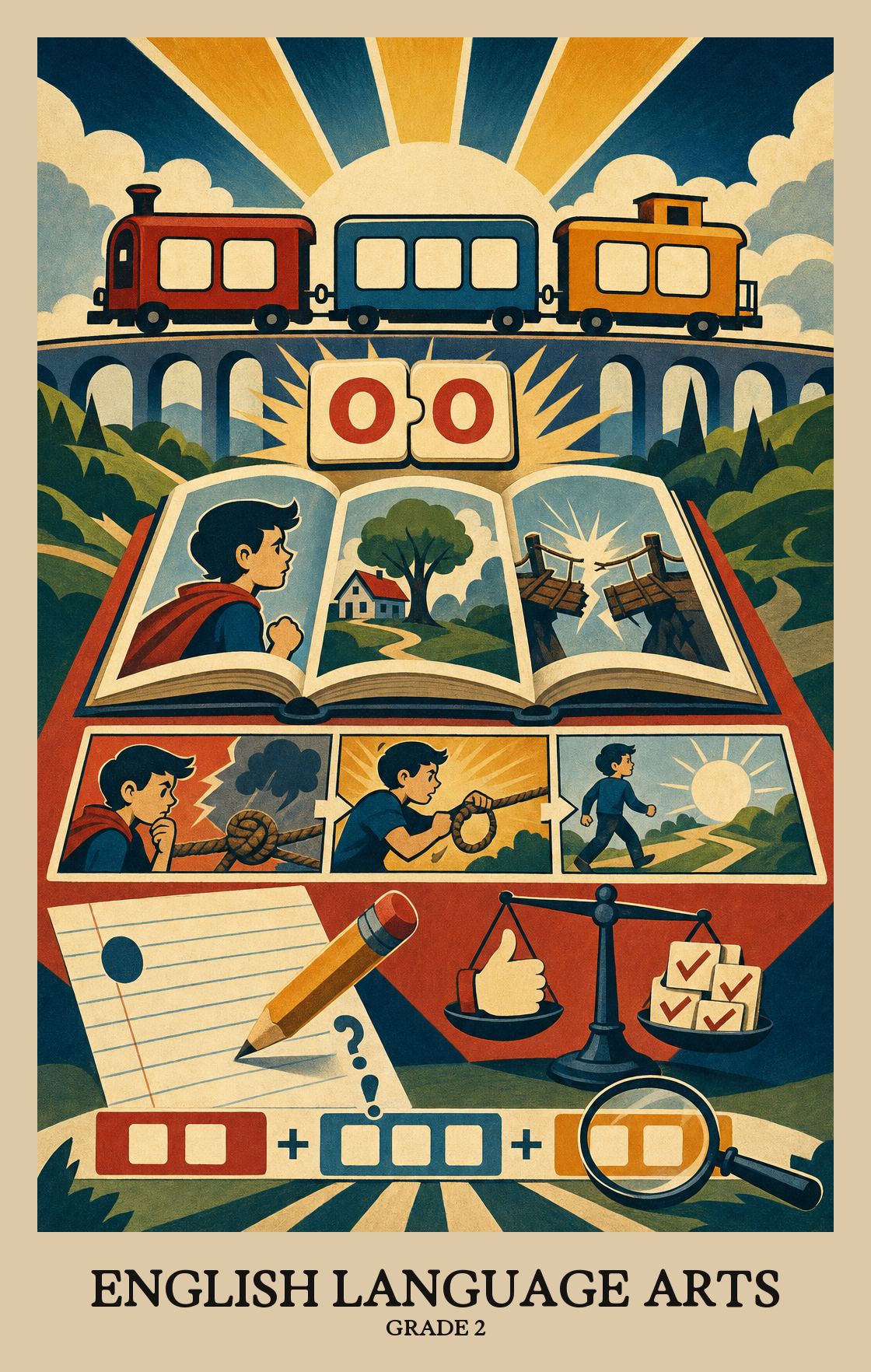 Illustration of what students learn in Grade 2 English Language Arts