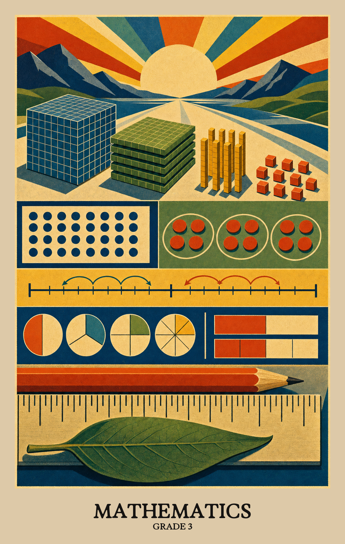 Illustration of what students learn in Grade 3 Mathematics