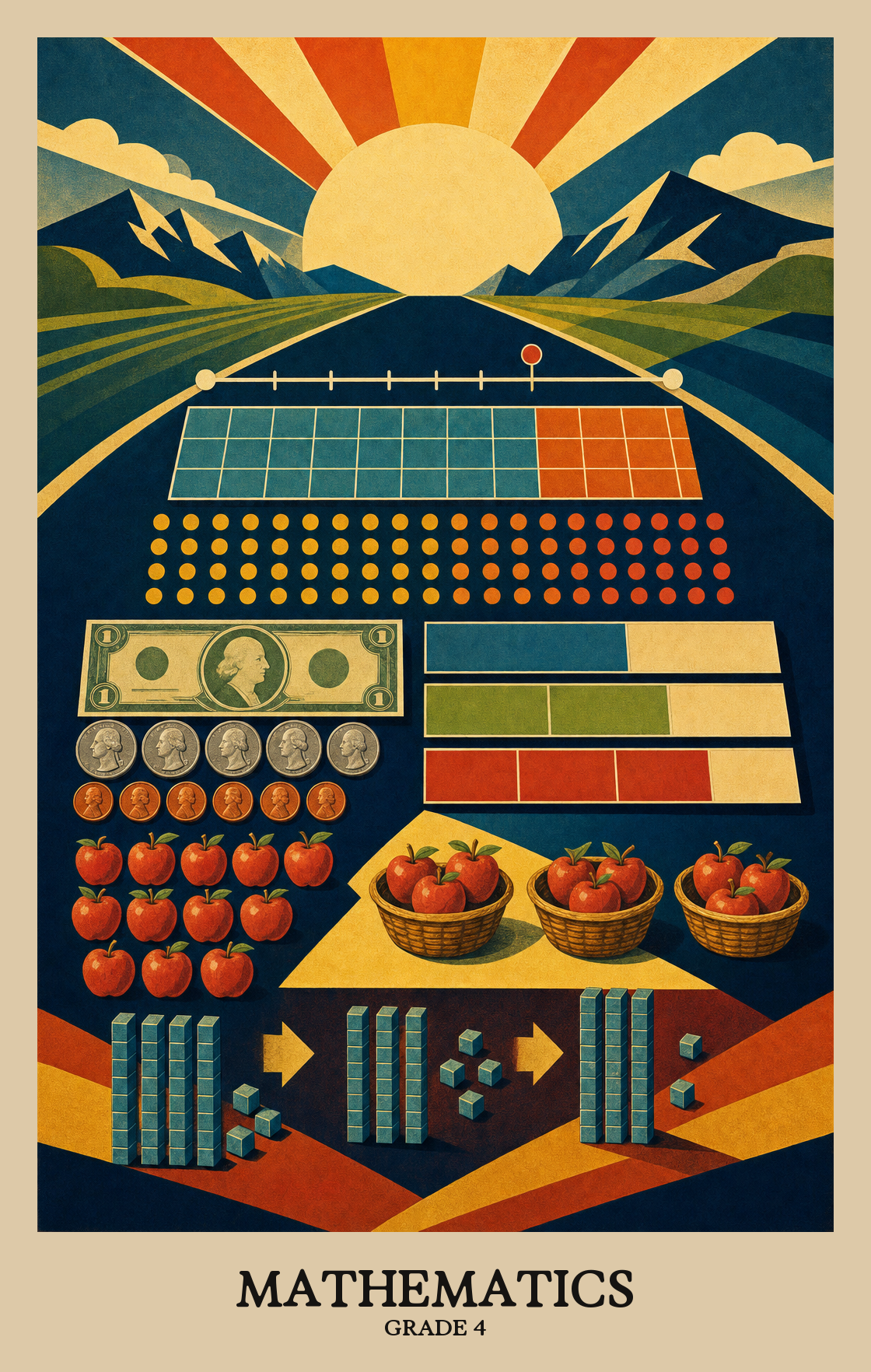 Illustration of what students learn in Grade 4 Mathematics