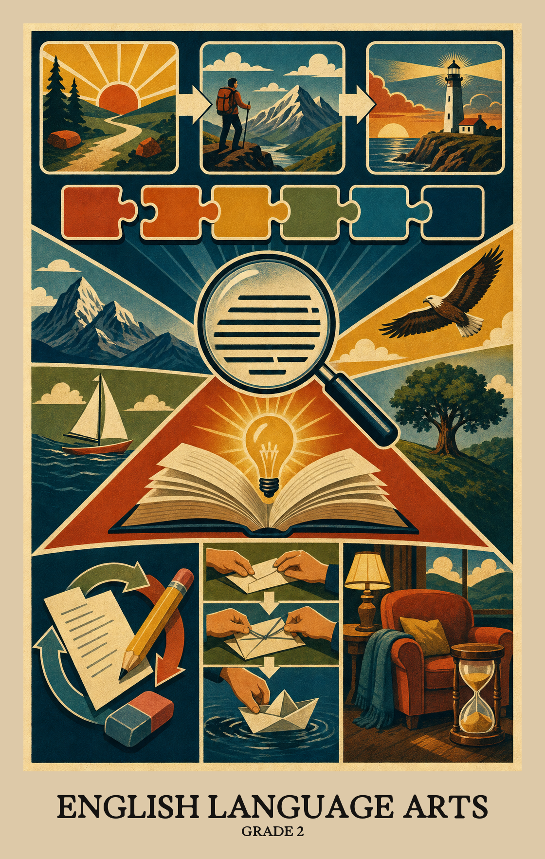 Illustration of what students learn in Grade 2 English Language Arts