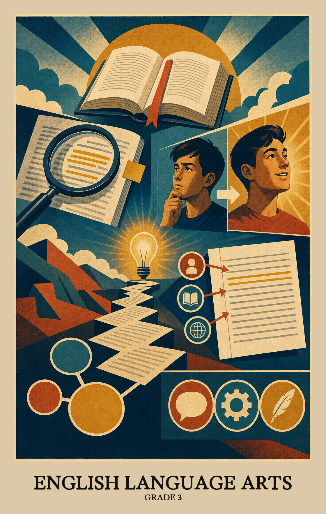 Illustration of what students learn in Grade 3 English Language Arts