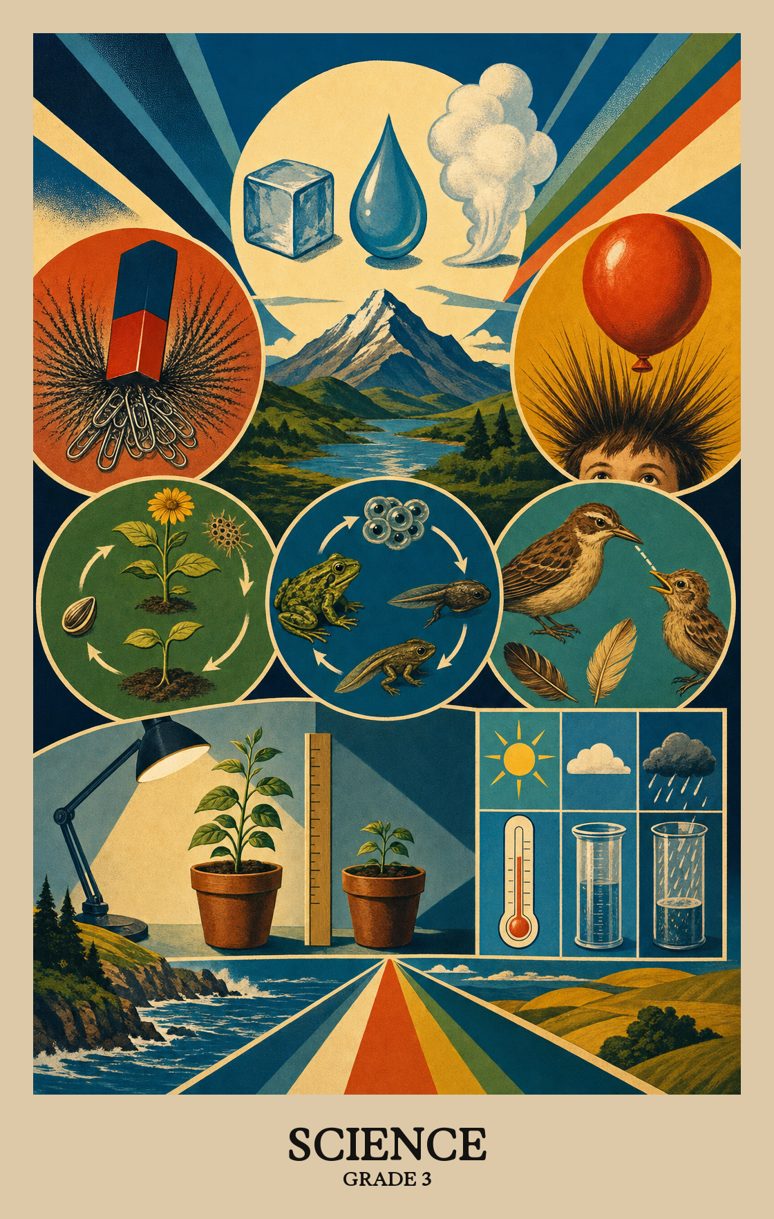 Illustration of what students learn in Grade 3 Science